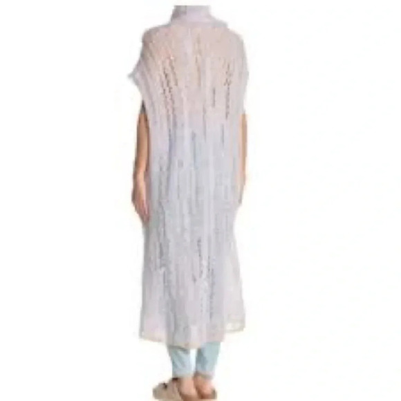0438. Free PEOPLE SUGAR CLOUD COMBO SWEATER DRESS KNITTED TURTLE NECK MAXI LEN. - Picture 3 of 16